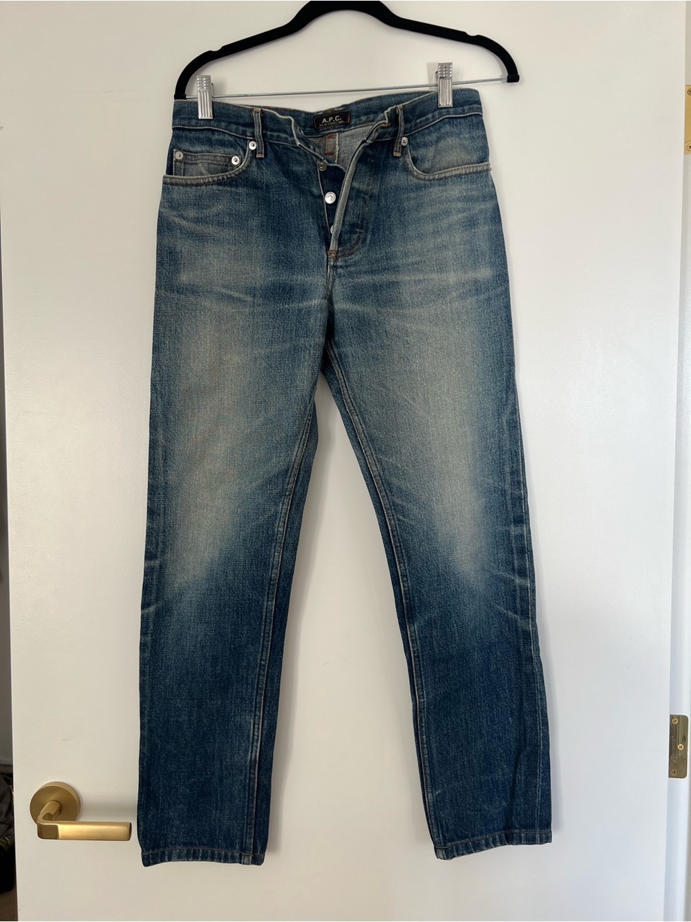 A.P.C. Faded Blue Straight Jeans